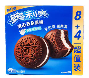 Snacks exotiques <span class=keywords><strong>Oreo</strong></span> Cloud Sandwich Gâteaux mous Vanille <span class=keywords><strong>Fraise</strong></span> Orange Chocolat Saveur 264g - Product Image 2