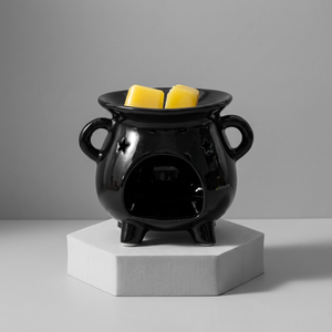 Bruciatore di Oli Essenziali in Ceramica Nera Minimalista Moderno, Diffusore Aromatico <span class=keywords><strong>Geometrico</strong></span> Cavo per Arredamento Casa, Spa e Yoga - Product Image 3