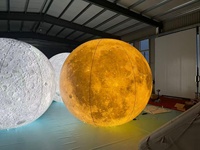 Nouvelle Réplique de Lune avec Éclairage d'Événement Nocturne pour Scène, Affichage Commercial et Publicité Gonflable