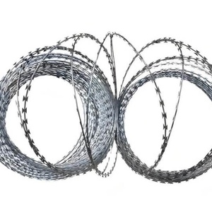 Fil de fer de sécurité, clôture à barbelés, bord tranchant, concertina, galvanisé, anti-corrosion, prix par rouleau, acier rasoir - Product Image 2