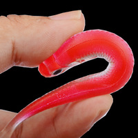 PVC 10cm Simulation Canard Palmier Arc-En-Poisson Appât Souple avec T-Tail Mandarin Poisson Bionique Leurre Or Argent Insertion De Rayures Inversées
