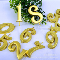 Joyeux Anniversaire Bougies Chiffres Or Argent Décoration de Fête Gâteau Numérique Mignon Cadeau