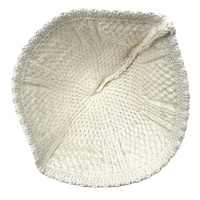 Kipá Premium 100% Algodón Sin Costuras para Hombre, Yarmulke Judío de Alta Calidad con Borla Superior, Tejido a Mano, Logotipo Personalizado, Kipás Blancas