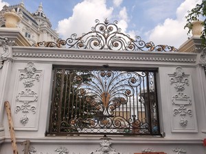 Panneaux de clôture haut de gamme en fer forgé, écologiques, avec cadre galvanisé et peint, modélisation 3D, pour villa, jardin, résidence - Product Image 3