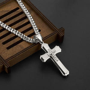 Fashion Jewelry Necklace Pendant Necklace Jewelry For Women Fine Jewelry Necklace Stainless Steel Necklace Perfume <b>Cross</b> Style - Product Image 1