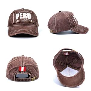 Casquette de baseball décontractée personnalisée, rétro, en tissu ciré vieilli, minimaliste et tendance pour l'extérieur - Product Image 2