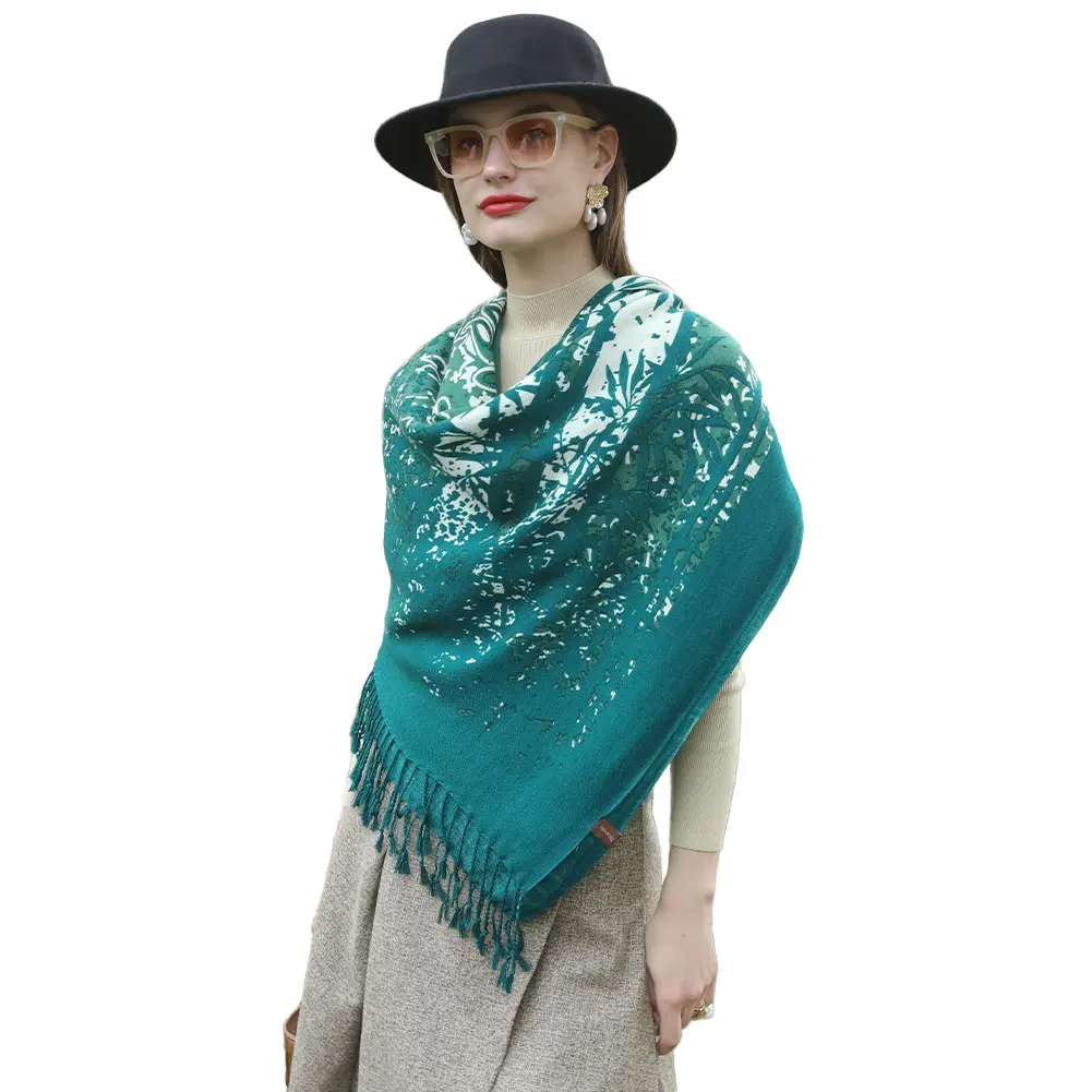 oversized 245*110cm customize large wool cashmere scarf ponchofle wool kashmir pashmina shawl
