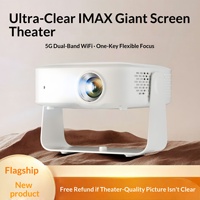 Projecteur intelligent Relee HD avec fonction pan-tilt, écran de projection pour téléphone portable, idéal pour la projection murale dans la chambre