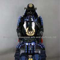 Armure de samouraï japonaise en fer, objets décoratifs portables, artisanat Feng Shui, articles de protection domestique, accessoires de cinéma/télévision, boîte en bois