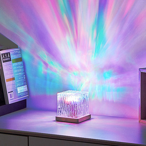 16 colores romántico dinámico Aurora noche luz onda proyección luz hogar techo decoración cristal lámpara de mesa - Product Image 3