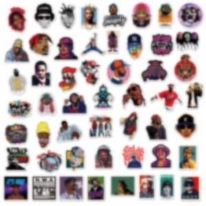 50Pcs Hip Hop Rap Graffiti Decorative <strong>Stickers</strong> Label for Luggage Laptop Guitar <strong>Scrapbook</strong> Skateboard Waterproof <strong>Sticker</strong> - Product Image 3