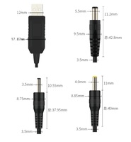 Câble boost USB 5.5*2.1mm DC Power Bank 5V /9V/12V/15V boost Routeur sans fil 5.5*2.5 3.5*1.35 4.0*1.7mm Dc Câble d'alimentation