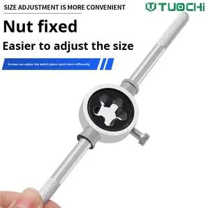 Tap and Die <strong>Set</strong> 12-Piece Hardware <strong>Tools</strong> Hand Tap Wrench Round Die <strong>Reamer</strong> <strong>Set</strong> Metric and Imperial - Product Image 4