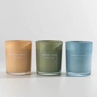 Bougies de désodorisants de boîte de cadeau de marque privée bougie parfumée de pot en métal de cire de soja