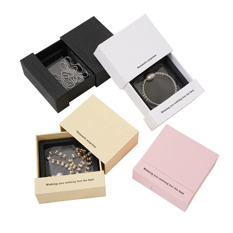 Изготовленный на заказ логотип бумажная Подарочная коробка для ювелирных изделий упаковка для ювелирных изделий браслет ожерелье кольцо серьги шкатулка для ювелирных изделий