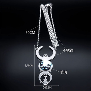 Collar de Cristal con Triple Luna y Planeta, Collar de Acero Inoxidable con Fase Lunar, Diosa Secreta <span class=keywords><strong>Hécate</strong></span>, Collar para Mujer - Product Image 6