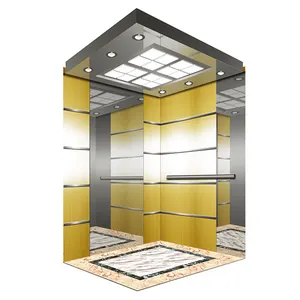 Lift penumpang mewah 1.0 m/s 630 kg kabin lift untuk dijual