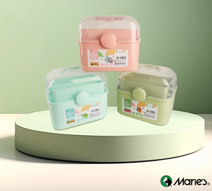 Boîte à papeterie portable à trois étages - Product Image 2