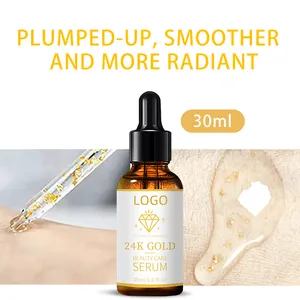 24 K Gold Wrinkle Serum trattamento viso sbiancante collagene siero idratante per la pelle Beauty Nicotinamide Anti Acne Remover Oil