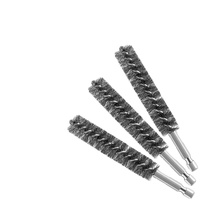 Brosse rotative en fil d'acier à tige hexagonale pour le nettoyage des trous intérieurs et le débavurage de la rouille