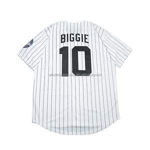 Vêtements pour hommes cousus en gros, style Bad Boys # 10 maillots de baseball Biggie S-3XL - Product Image 2