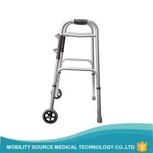 MSMT portátil 1,2mm aleación de aluminio plegable Walker máquina ancianos discapacitados paciente Rollator con ruedas equipo para discapacitados - Product Image 4