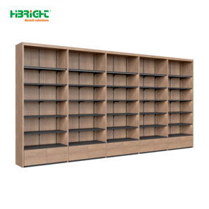 Vitrina Modular de Madera Sólida de Alta Luminosidad con Múltiples Compartimentos para Supermercados y Tiendas Minoristas - Product Image 1