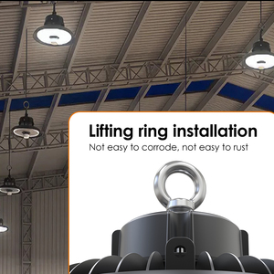 Lámpara Industrial UFO SMD2835 Impermeable IP65 con Sensor de Movimiento, Garantía de 5 Años y Control Remoto para Almacenes Frigoríficos Industriales - Product Image 6