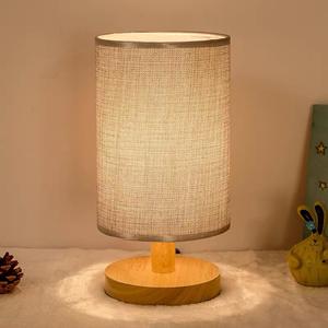 Lámpara de Mesa de Tela Minimalista Moderna, Lámpara de Noche Creativa para Alimentar al Bebé, Luz Cálida Romántica Regulable, Lámpara de Mesa de Noche Clásica con Enchufe - Product Image 2