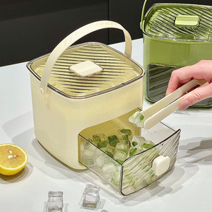 Boîte à glaçons portable grande capacité pour réfrigérateur domestique, moule à glace manuel en plastique PP pour blocs de glace pressés - Product Image 4