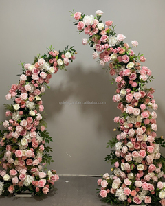 EG-WD106 proposta di decorazione arco di nozze sfondo <span class=keywords><strong>con</strong></span> <span class=keywords><strong>fiori</strong></span> rosa fiore arco cerchio mezzo arco lunare <span class=keywords><strong>con</strong></span> <span class=keywords><strong>fiori</strong></span> - Product Image 3
