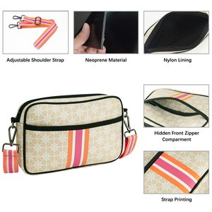 Women's Neoprene Crossbody <b>Bag</b> with Adjustable Strap and Vibrant Color Contrast for Versatile Daily Use - Product Image 5
