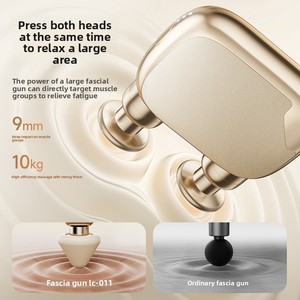 Mini <span class=keywords><strong>masseur</strong></span> facial et musculaire profond sans balais à double tête, nouveau style, avec moteur sans balais - Product Image 2