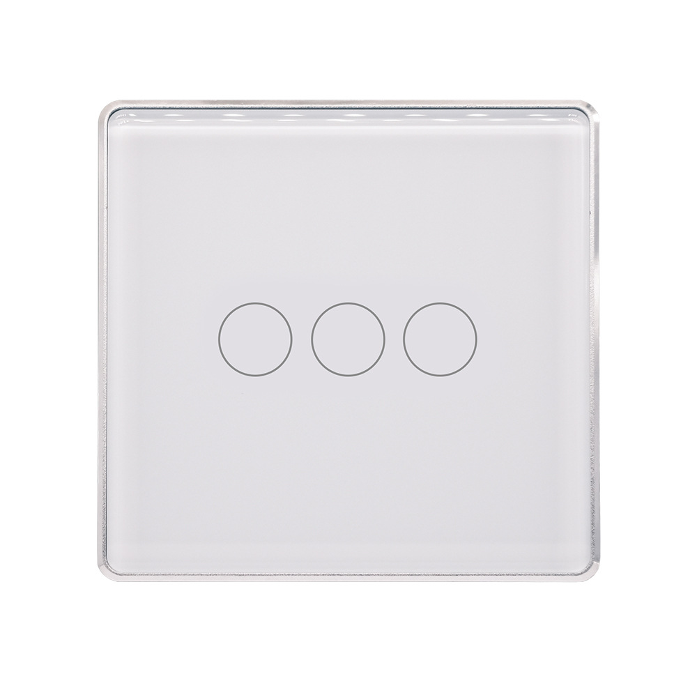White glass with silver aluminum frame