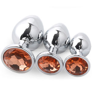 قاعدة جوهرة للاستخدام المنزلي جهاز تدليك سدادة المؤخرة من سبائك الألومنيوم سدادة شرجية للجسم للإناث والذكور لتطبيق الجسم - Product Image 5