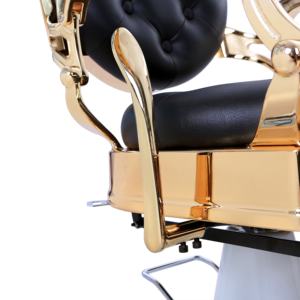 Zwart & Goud Frame Synthetisch Lederen <span class=keywords><strong>Salon</strong></span> Meubels Haircutting Modellering Kappersstoel - Product Image 6