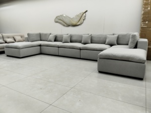 Ưa thích 6-chỗ ngồi <span class=keywords><strong>sofa</strong></span> cắt cho phòng khách ngồi có thể ngả in-l hình dạng với góc tính năng bọc vải Bộ - Product Image 3