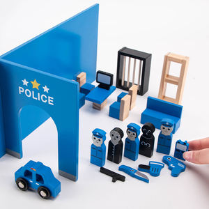 Nuovo classico gioco di polizia in legno simulato Set di giochi di ruolo kit giocattolo per ragazzi e ragazze in età prescolare - Product Image 1
