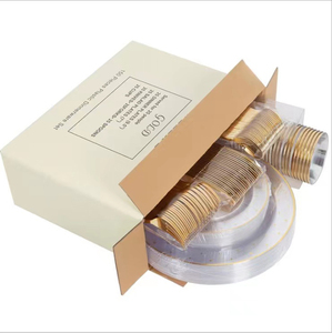 175 pièces assiette jetable or/rose/argent tampon à chaud ensemble de vaisselle en plastique 25 ensembles avec marbre - Product Image 5