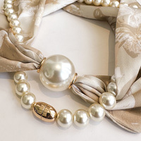 Collier de perles à boucle magnétique Écharpe de perles adaptée au bureau ou à l'usage quotidien