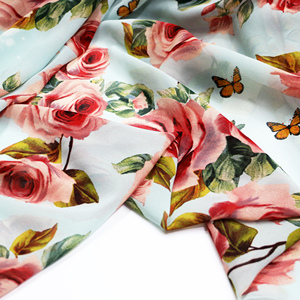 WI-A14 mới nhất thời trang thanh lịch hoa hồng in voan <span class=keywords><strong>georgette</strong></span> vải <span class=keywords><strong>polyester</strong></span> cho hàng may mặc - Product Image 5