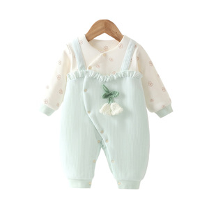 Barboteuse pour bébé fille avec nœud floral pour nouveau-né Printemps automne Barboteuse Noël 1er <span class=keywords><strong>anniversaire</strong></span> <span class=keywords><strong>Combinaison</strong></span> bébé - Product Image 5