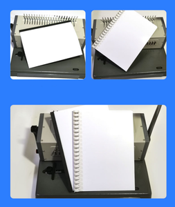 Kauçuk halka sıkma şerit tarak bağlama makinesi 21 delik manuel sözleşme ihale belge arşiv belge bağlayıcı makinesi - Product Image 5