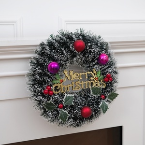 Reusable Christmas Wreath with Red Berries <b>Flowers</b> Christmas Balls and Letters for <b>Display</b> in Hotel and Shopping Mall Windows - Product Image 2