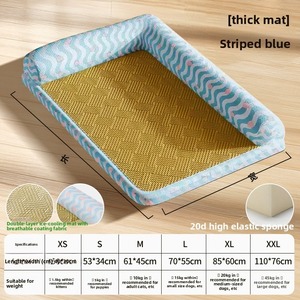 <span class=keywords><strong>Coussin</strong></span> pour <span class=keywords><strong>chien</strong></span> à motif écossais, lavable, avec tapis rafraîchissant amovible pour l'été et toutes les saisons - Product Image 6