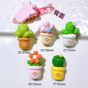 Nouvelle arrivée mignon en pot fleur résine breloques pour bricolage coque de téléphone chaussures matériel fait à la main cheveux accessoires Clip accessoires - Product Image 4