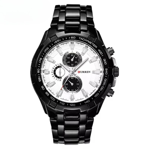 Montre à quartz multifonction pour homme, chronographe, montre de sport, bracelet en acier inoxydable, montre étanche pour affaires - Product Image 2