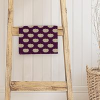 Serviettes de cuisine imprimées citrouille d'automne violettes, séchage rapide, mignonnes, pour la salle de bain et la cuisine
