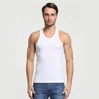 Débardeur de sport pour homme en coton épais tricoté respirant, avec logo personnalisé, style musculation et course, avec épaulettes