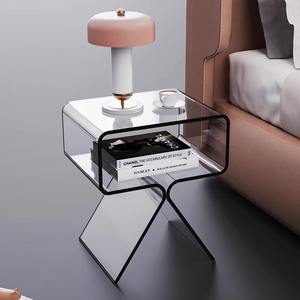 Table basse de salon moderne et minimaliste en acrylique transparent coloré, durable, légère et facile à nettoyer, meubles de salon - Product Image 2